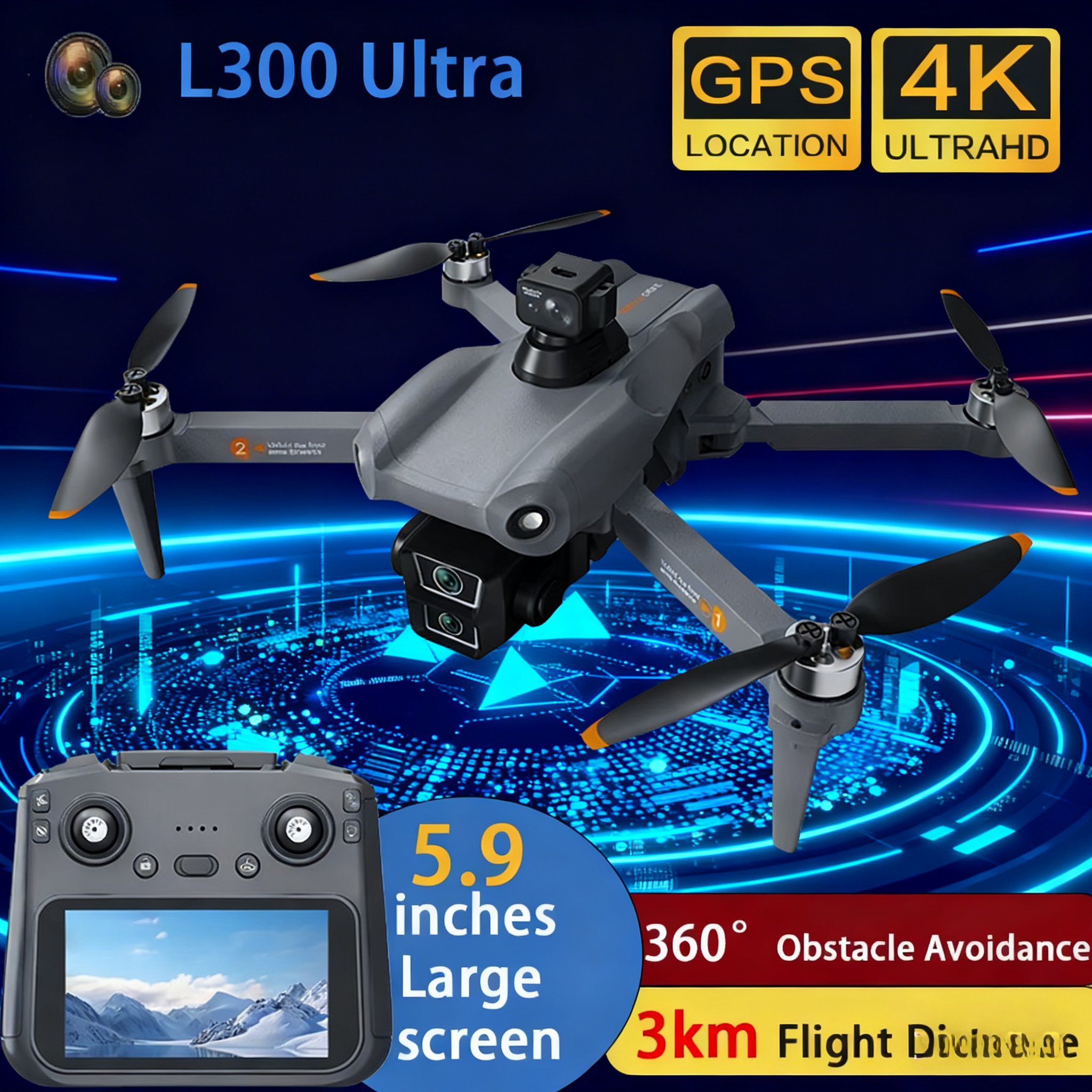 L300 Ultra Drone Professional  - مراجعة Drone Camera Wide Angle وسعره