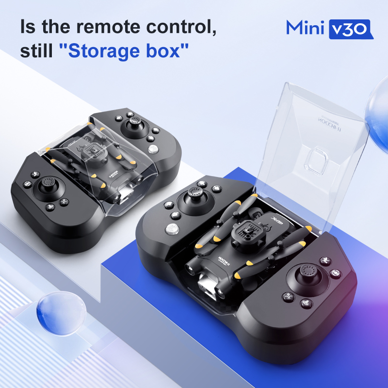 Mini V30 WiFi FPV Drone With 4 - مراجعة Drone Camera Lens وسعره