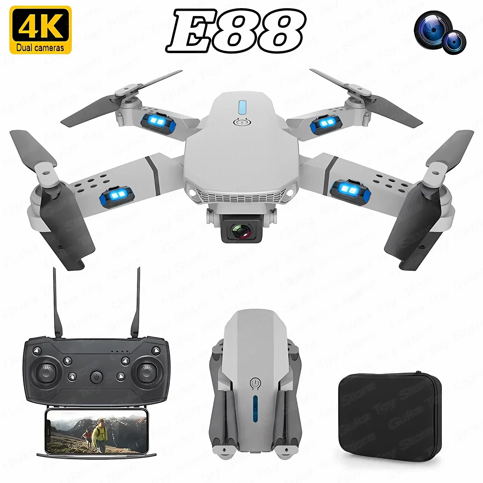 E88 Pro WIFI FPV Drone Wide An - مراجعة Drone Camera Wide Angle وسعره
