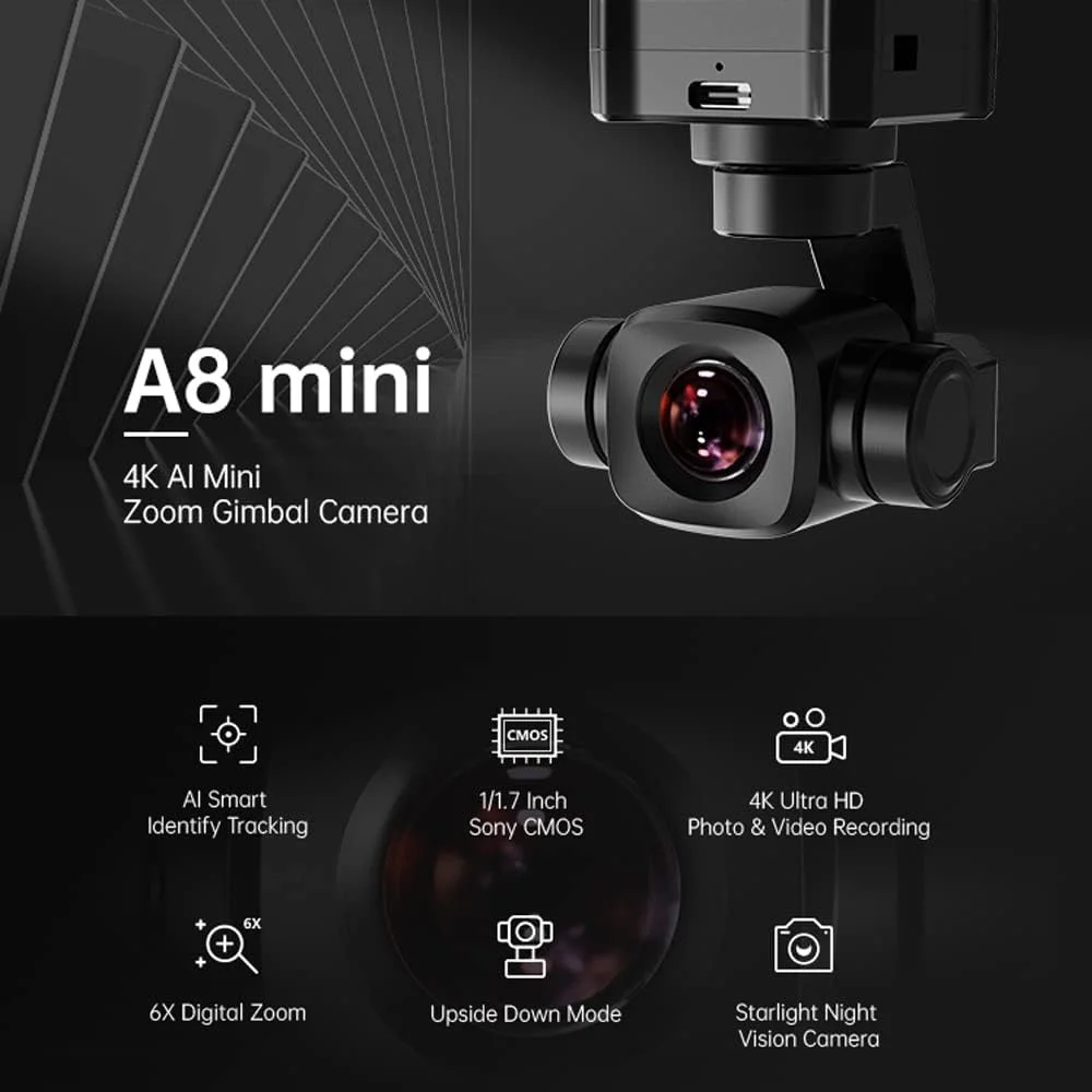 SIYI A8 Mini 4K 8MP Gimbal Cam - مراجعة Drone Camera Vlog وسعره