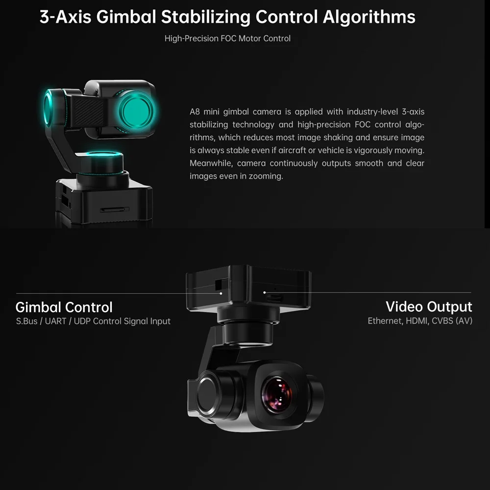 SIYI A8 Mini 4K 8MP Gimbal Cam - مراجعة Drone Camera Vlog وسعره