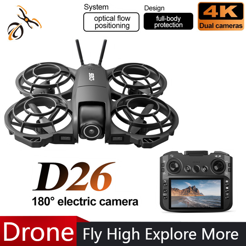 D26 Drone 4K Aerial HD 180° Ca - مراجعة Drone Camera With Gimbal وسعره