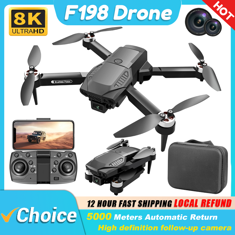 New F198 Drone Professional Du - مراجعة Drone Camera Wide Angle وسعره