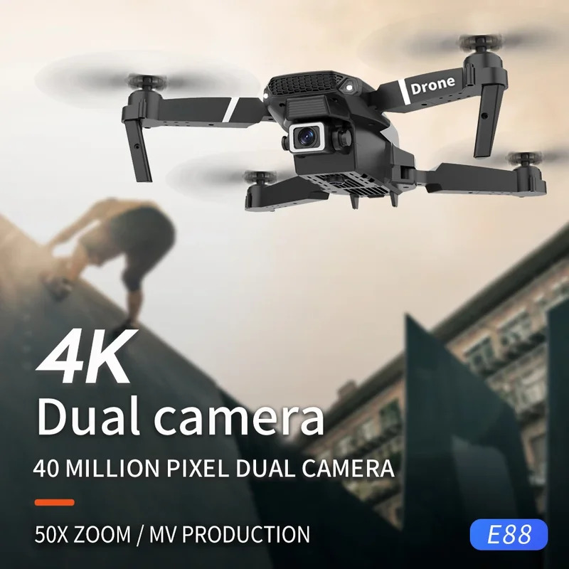 E88 ProIntelligent Folding Dro - مراجعة Drone Camera Lens وسعره