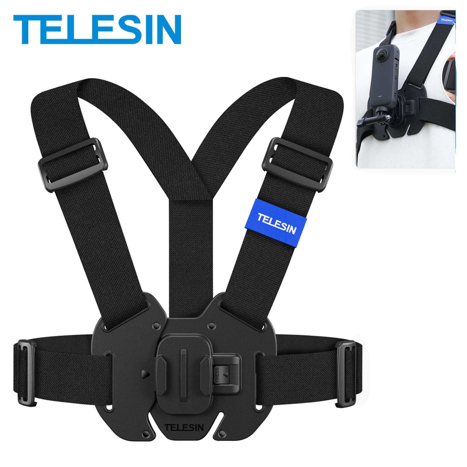 TELESIN Chest Strap Mount Wais - مراجعة Drone Camera Action وسعره