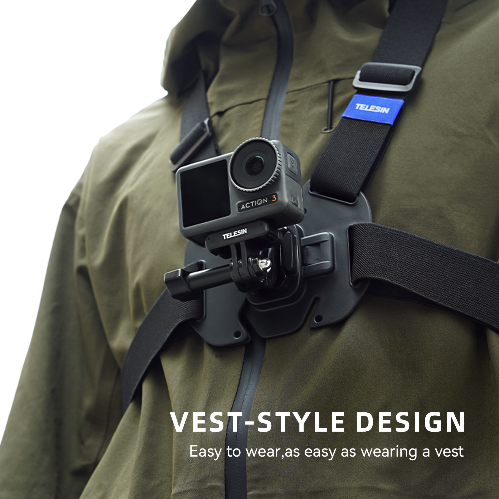 TELESIN Chest Strap Mount Wais - مراجعة Drone Camera Action وسعره