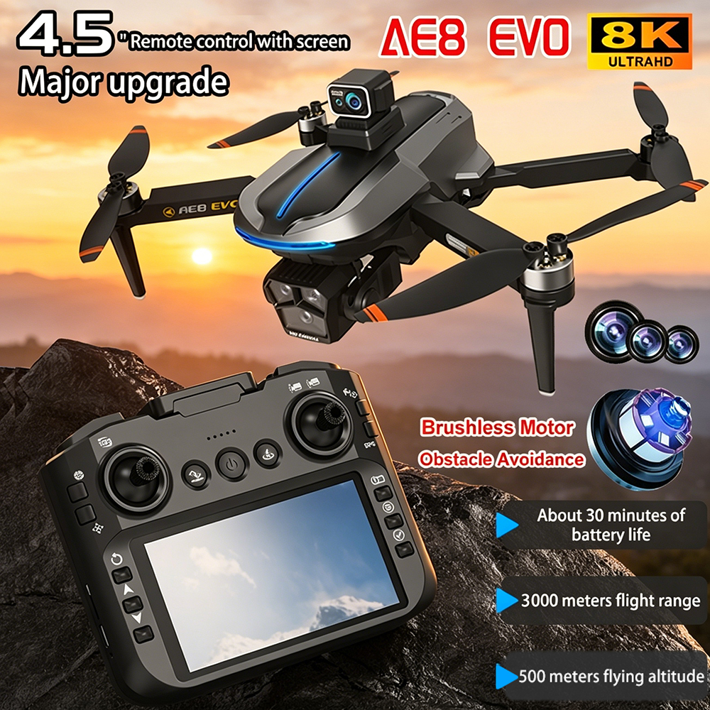AE8 EVO Drone 4K Professional  - مراجعة Drone Camera Night Vision وسعره