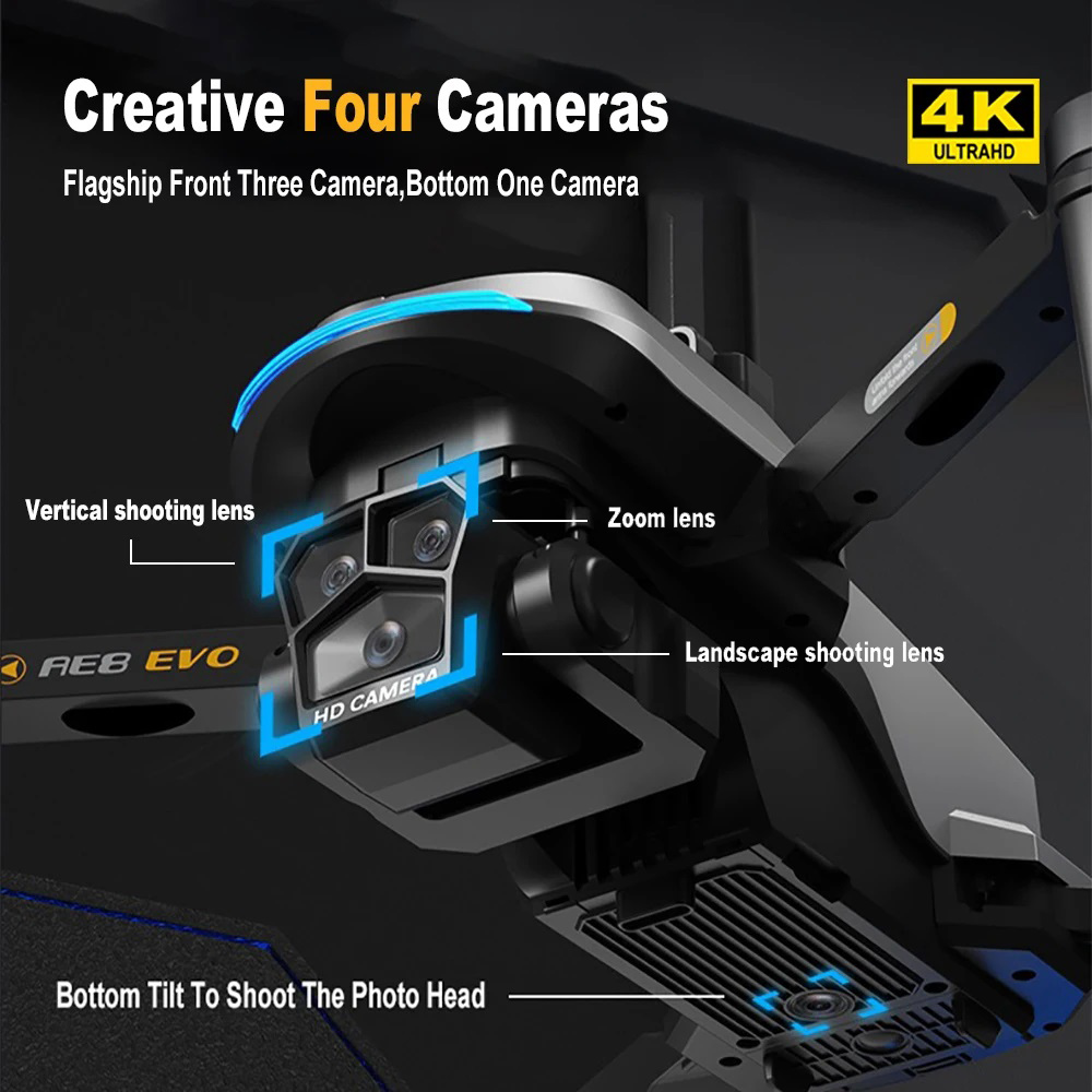 AE8 EVO Drone 4K Professional  - مراجعة Drone Camera Night Vision وسعره