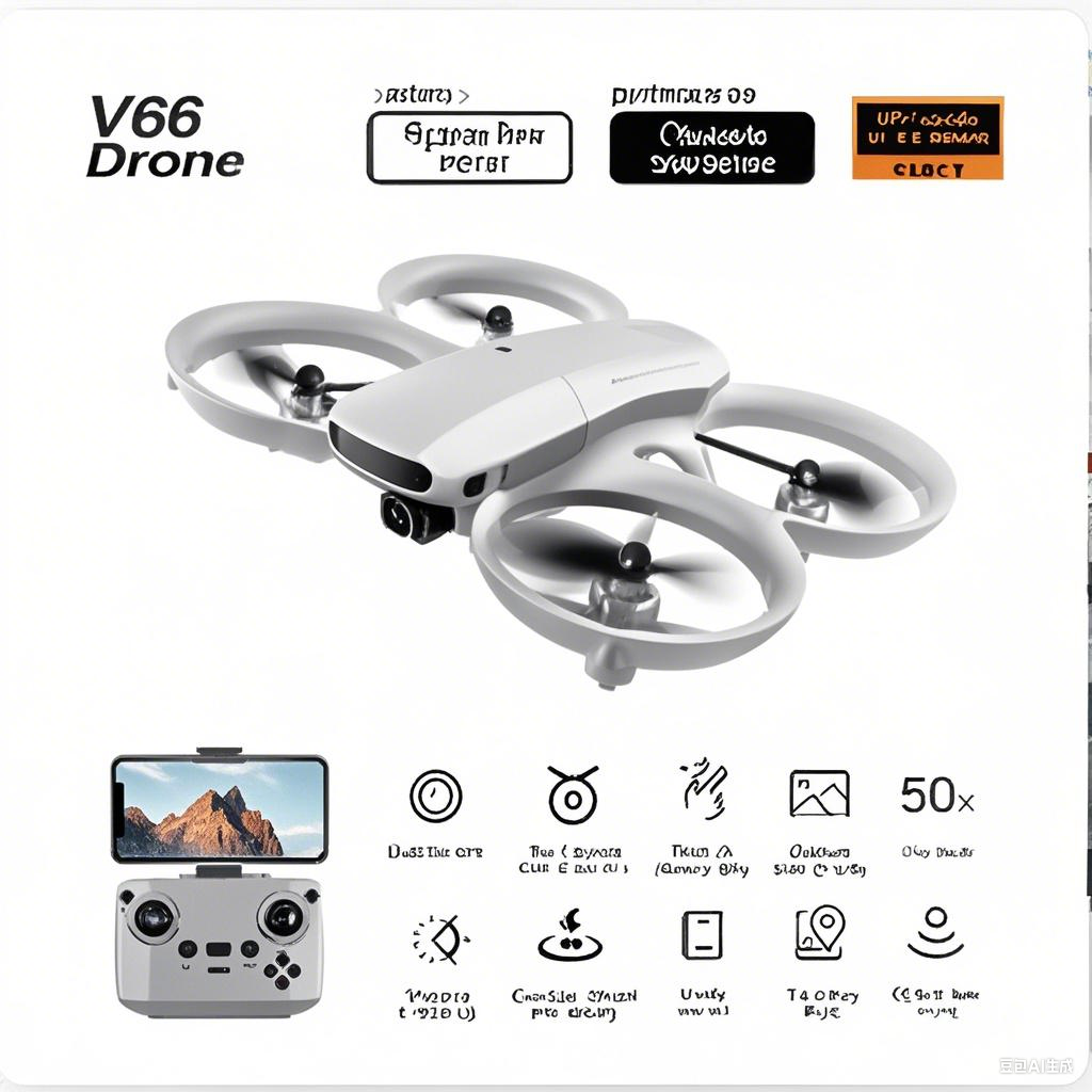 V66 Mini Remote Control Positi - مراجعة Drone Camera Wide Angle وسعره