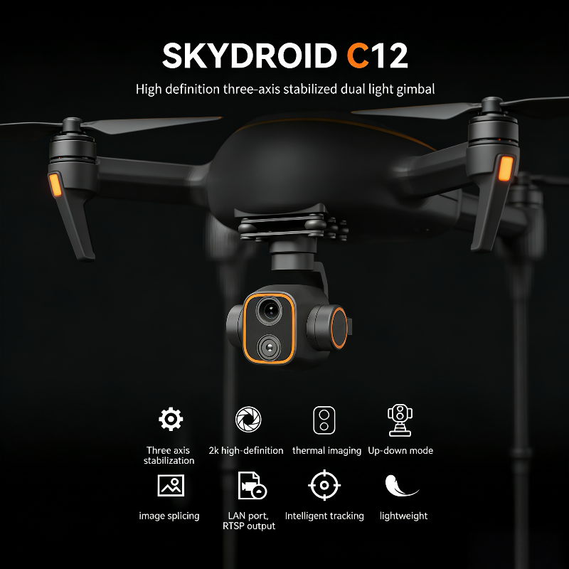 Skydroid C12 3-Axis Gimbal The - مراجعة Drone Camera Waterproof وسعره