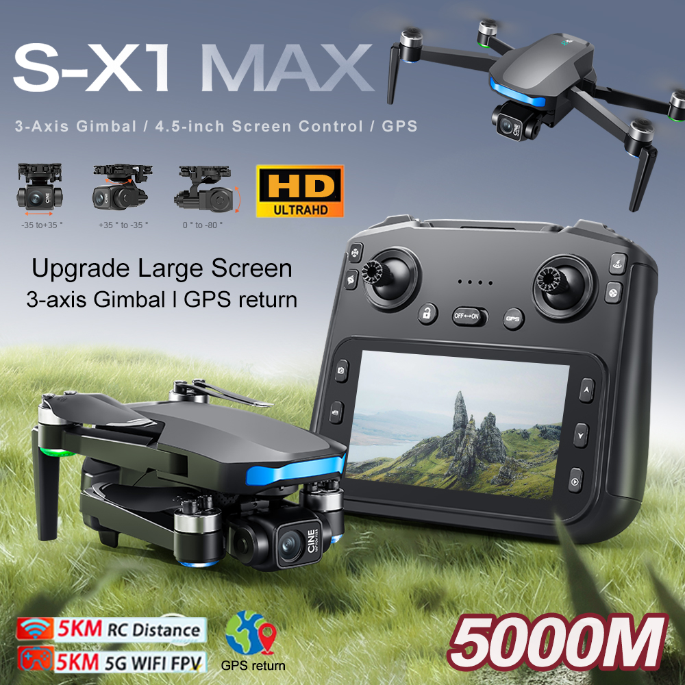 New S-X1 MAX Drone GPS 8K Prof - مراجعة Drone Camera Professional وسعره