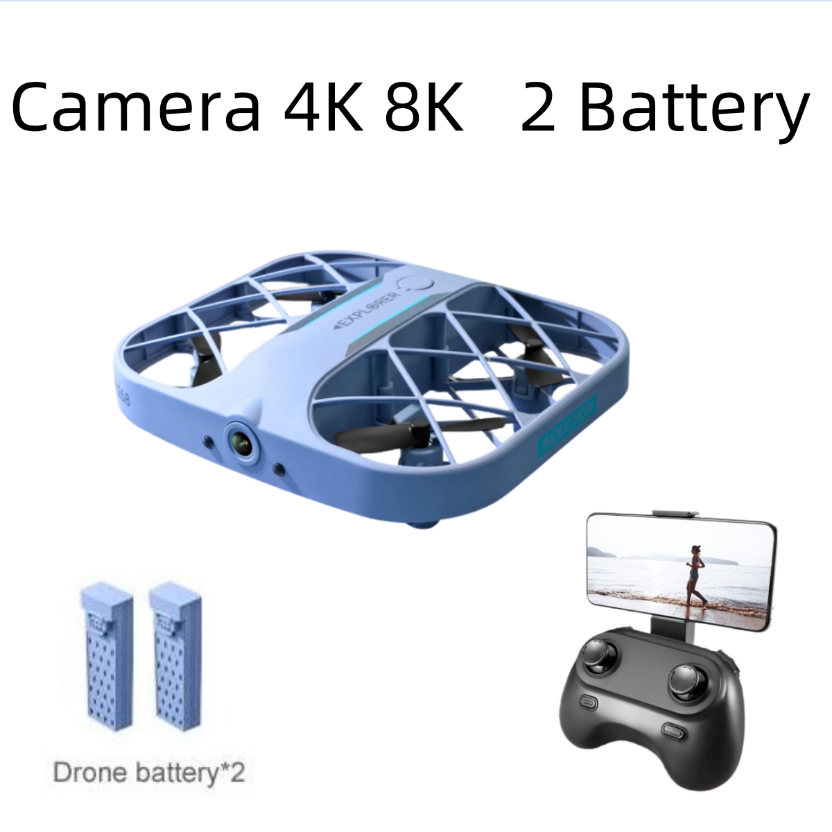 JJRC H107 FPV RC Drone with 2  - مراجعة Drone Camera Lens وسعره